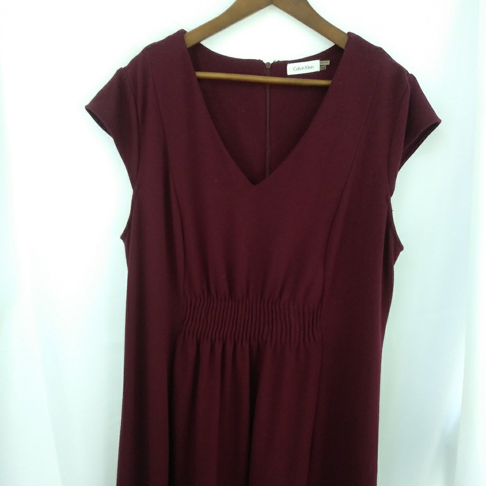 Calvin Klein Burgundy Dress GUC